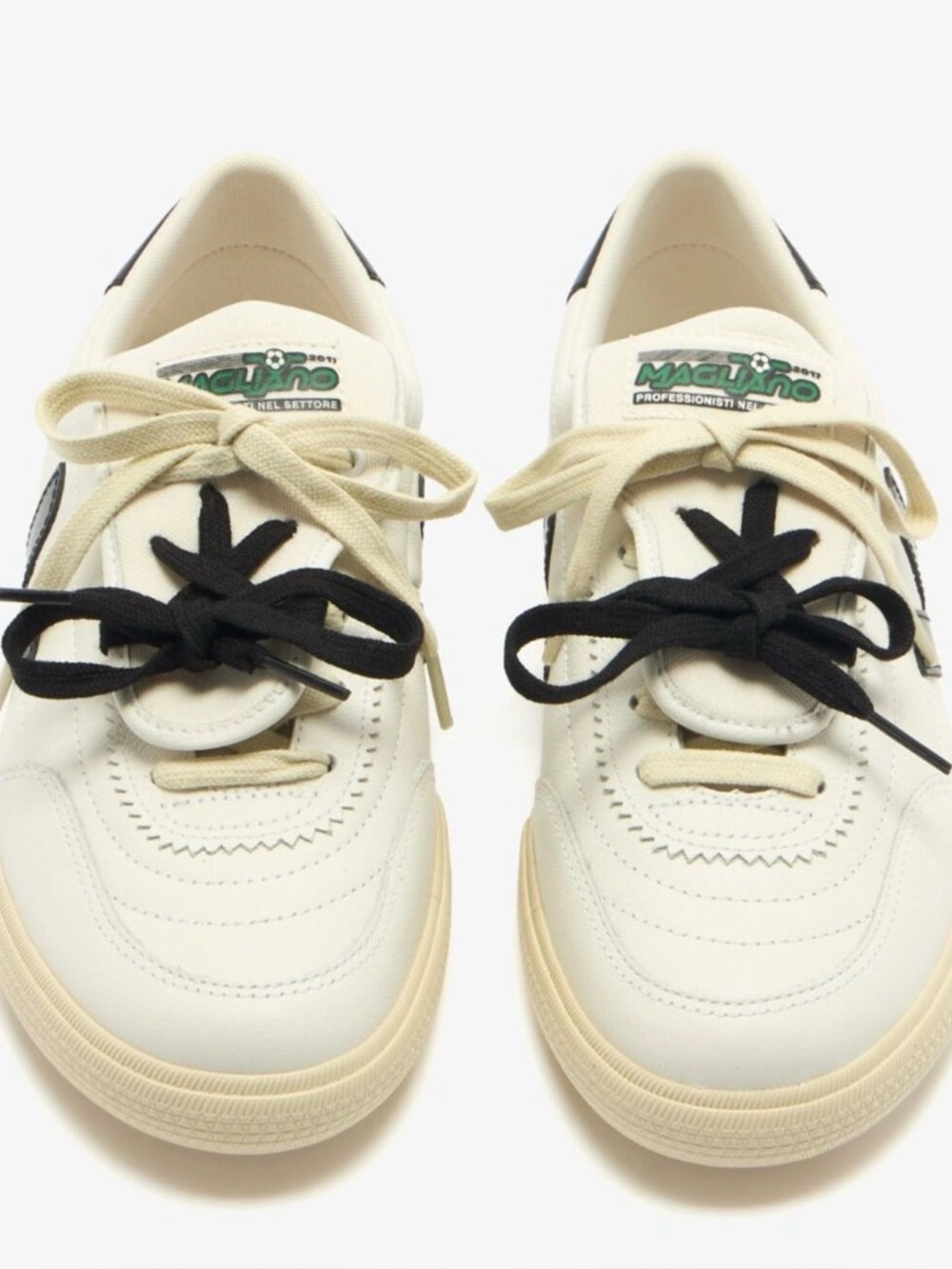 Veja Cream White Sneakers with Black Accents